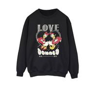 Disney Women's Donald Duck Valentine Sweatshirt in Black | Size: 2XL Disney Black 2XL