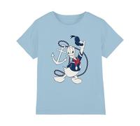 Disney Donald Duck Vintage Anchor Kids T Shirt, Light Blue, 7-8