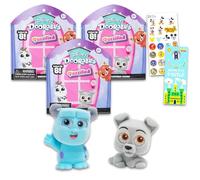 Disney Doorables Blind Bags Set - Bundle with 3 Disney Fuzzified Doorables Mini Figures for Kids, Adults Plus Stickers | Disney Doorables Exclusive Flocked Figures Series