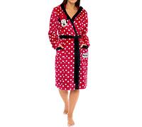 Disney Women's Robe | Minnie Mouse Bathrobe | Fluffy Robe for Women, Red, Medium