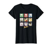 Disney Duck Tales Group Shot Colored Box Up Portraits T-Shirt, Women, Black, Small