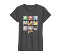 Disney Duck Tales Group Shot Colored Box Up Portraits T-Shirt, Women, Dark Heather Grey, X-Small