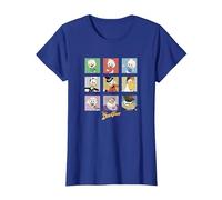 Disney Duck Tales Group Shot Colored Box Up Portraits T-Shirt, Women, Royal Blue, Medium
