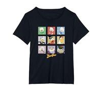 Disney Duck Tales Group Shot Colored Box Up Portraits T-Shirt, Women's Plus, Black, 5X