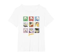 Disney Duck Tales Group Shot Colored Box Up Portraits T-Shirt, Women's Plus, White, 2X