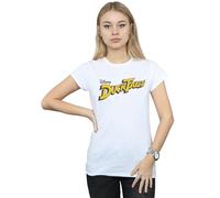 Disney Duck Tales Logo Cotton T-Shirt In White White M