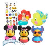 Disney Duckaloos Collection Set - Bundle with 3 Disney Rubber Duck Mini Figures for Kids Adults Plus Squirt Toy and More | Collectible Duckalooz