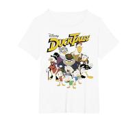Disney DuckTales Modern Group Shot Logo T-Shirt, Women's Plus, White, 5X