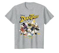 Disney DuckTales Modern Group Shot Logo T-Shirt, Youth, Heather Grey, 2T