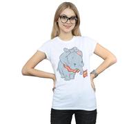 Disney Dumbo Classic Tied Up Ears Cotton T-Shirt In White White XL