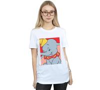 Disney Dumbo Portrait Cotton Boyfriend T-Shirt In White White S