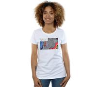 Disney Women's Dumbo Rich & Famous Cotton T-Shirt in White | Size: XL Disney White XL