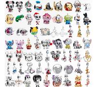 Disney Dumbo Stitch Minnie Winnie Deadpool 925 Sterling Silver Dangle Charms 925 plata Fit Original Bracelet Beads Jewelry DIY 173
