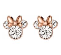 Disney Jewellery Disney Minnie Mouse Sterling Silver Rose Gold Tone CZ Stud Earrings 0.9cm