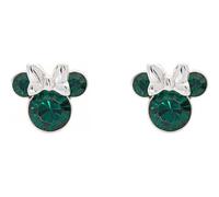 Disney Earrings Minnie Mouse E905162RMAYL – Sterling Silver Crystal, Green May Birthstone