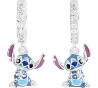 Disney E908135Szml-Ph Lilo And Stitch Pair Of Earrings In Silver Silver One Size