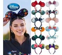Disney Ear Headband For Women Disneyland Mickey Headband Adult/Child Plush Sequin Cosplay Girls Accessories Birthday Gifts 6