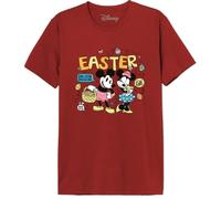 Disney Easter Mickey & Minnie Group MEDMICKTS176 Men's T-Shirt, Red, XS, Red, XS