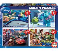 Disney Educa Borras Multi Puzzle 4-in-1 Pixar Nemo Monsters Cars Toy Story