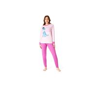 Disney Stitch Womens Pyjamas Set Nightwear Eeyore Minnie Mouse Long PJs Lounge Wear Women Teenagers S-2XL Stitch Gifts (Pink Eeyore, S)