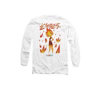Disney Elemental Ember Fire Long Sleeve T-Shirt, White | Size: Large Disney White L