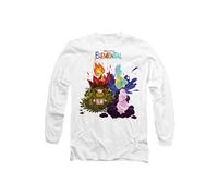 Elemental Group Scene with Ember, Wade, Gale and Grouchwood Long Sleeve T-Shirt, White Disney White M
