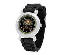 Disney Elemental Time Teacher Children's Quartz Analog Watch, Black -, Black -, Strap, Black, strip