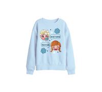 Disney Elsa & Anna Emoji Kids Sweatshirt, Light Blue | Size: 5-6 Years Disney Light Blue 5-6 Years