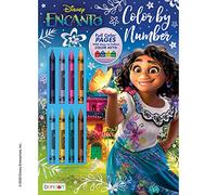 Disney Encanto 32 Page Color by Number Coloring and Activity Book with 8 Crayons Paperback 51726 Bendon