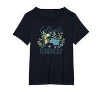 Disney Encanto Cultivate Kindness Floral Logo T-Shirt, Women's Plus, Black, 5X