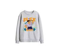 Disney Encanto Flex Alert Kids Sweatshirt, Athletic Heather in Light Grey | Size: 9-11 Years Disney Light Grey 9-11 Years