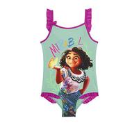 Disney Encanto Girls Swimsuit, One Piece Mirabel Swimming Costume, Ages 3 to 10 Years Old (as8, Age, 3_Years, 4_Years, Regular) Green