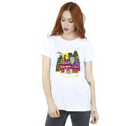 Disney Encanto Many Houses Cotton Boyfriend T-Shirt In White White XXXL