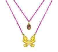 Disney Encanto Pink and Yellow Mirabel and Butterfly Double Layered Necklace SH00860YL-16