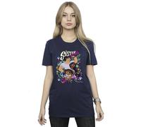 Disney Encanto Sister Goals Cotton Boyfriend T-Shirt In Navy Navy XXL