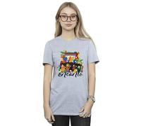 Disney Encanto Sisters Cotton Boyfriend T-Shirt In Grey Grey XXXL