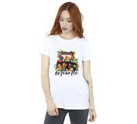 Disney Encanto Sisters Cotton Boyfriend T-Shirt In White White XXL