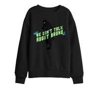 Disney Encanto We Don'T Talk About Bruno With Bruno Silhouette Kids Sweatshirt, Black, 7-8