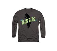 Encanto We Don't Talk About Bruno With Bruno Silhouette Long Sleeve T-Shirt, Charcoal Disney Charcoal S