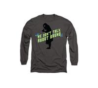 Encanto We Don't Talk About Bruno With Bruno Silhouette Long Sleeve T-Shirt, Charcoal Disney Charcoal L