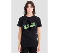 Disney Women's Encanto We Don't Talk About Bruno With Bruno Silhouette T-Shirt, Black | Size: Large Disney Black L