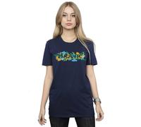 Disney Encanto Wild Logo Cotton Boyfriend T-Shirt In Navy Navy XXXL