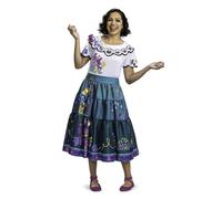 Encanto Costumes, Official Disney Encanto Mirabel and Dolores Deluxe Adult Costumes, Mirabel, (12-14)