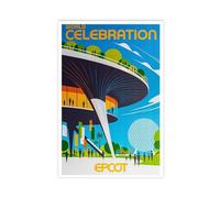 Disney Epcot Center Attraction Poster 1 Canvas Poster Bedroom Decor Landscape Office Room Decor Gift 12x18inch(30x45cm)