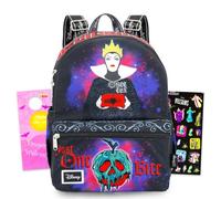 Disney Evil Queen Mini Backpack for Women Set - Bundle with 13" Snow White Small Backpack Plus Stickers, More Evil Queen Mini Bag for Women, Teens, Girls
