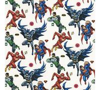 Disney Fabric 100% Cotton Characters Princess Winnie Toy Story Heros 140cm Wide! (Justice League) (Fat - Quarter)