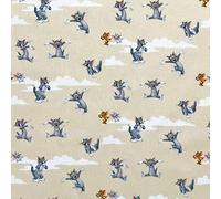 Disney Fabric 100% Cotton Characters Princess Winnie Toy Story Heros 140cm Wide! (Tom & Jerry) (Half - METRE)