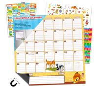 Disney Family Calendar 2025 - Deluxe 2025 Disney Characters Magnetic Family Planner Wall Calendar Bundle with Dumbo, Peter Pan, More & 500 Calendar Stickers (Home Organizing Gifts, Office Supplies)