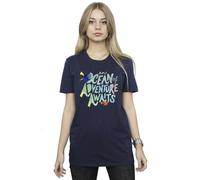 Disney Women's Finding Dory Ocean Of Adventure Cotton Boyfriend T-Shirt in Navy | Size: Large Disney Navy L