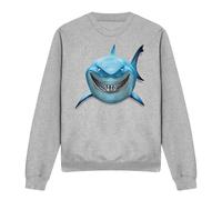 Disney Finding Nemo Bruce Shark Smile Sweatshirt Light Grey Light Grey XL